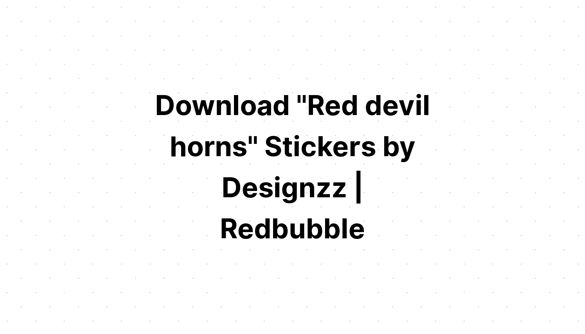 Download Red Devil Horns Silhouette Clipart SVG File